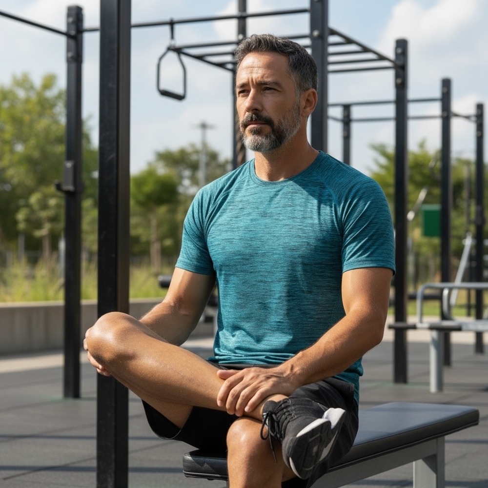 VRST Mens‎ Large Teal Space Dye Performance Short Sleeve Raglan Athletic Shirt